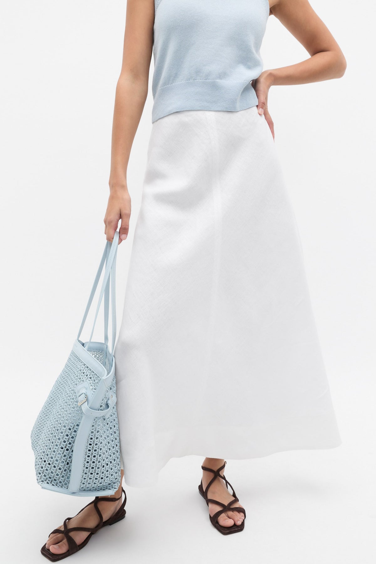 Core Linen Seam Front Skirt