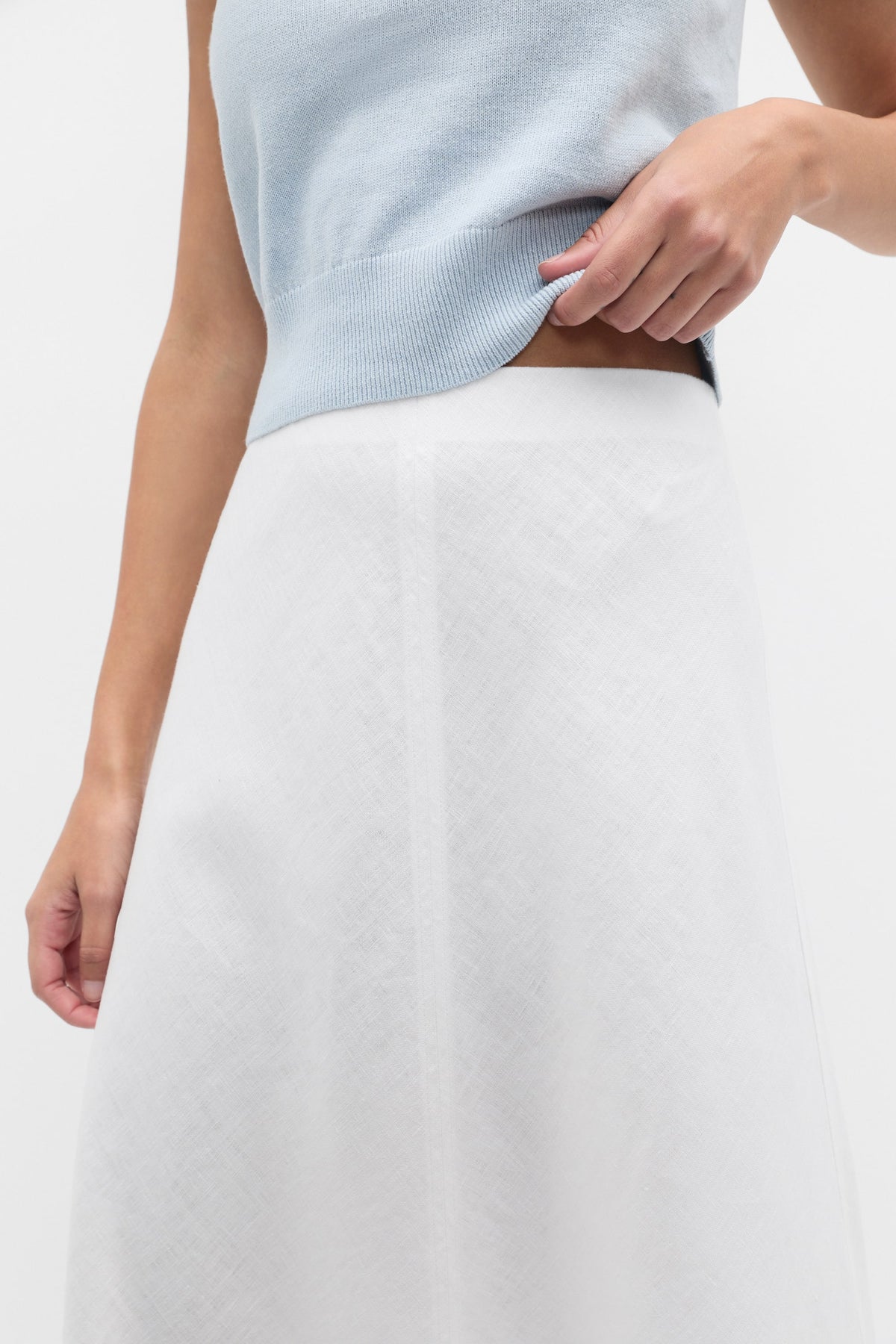 Core Linen Seam Front Skirt