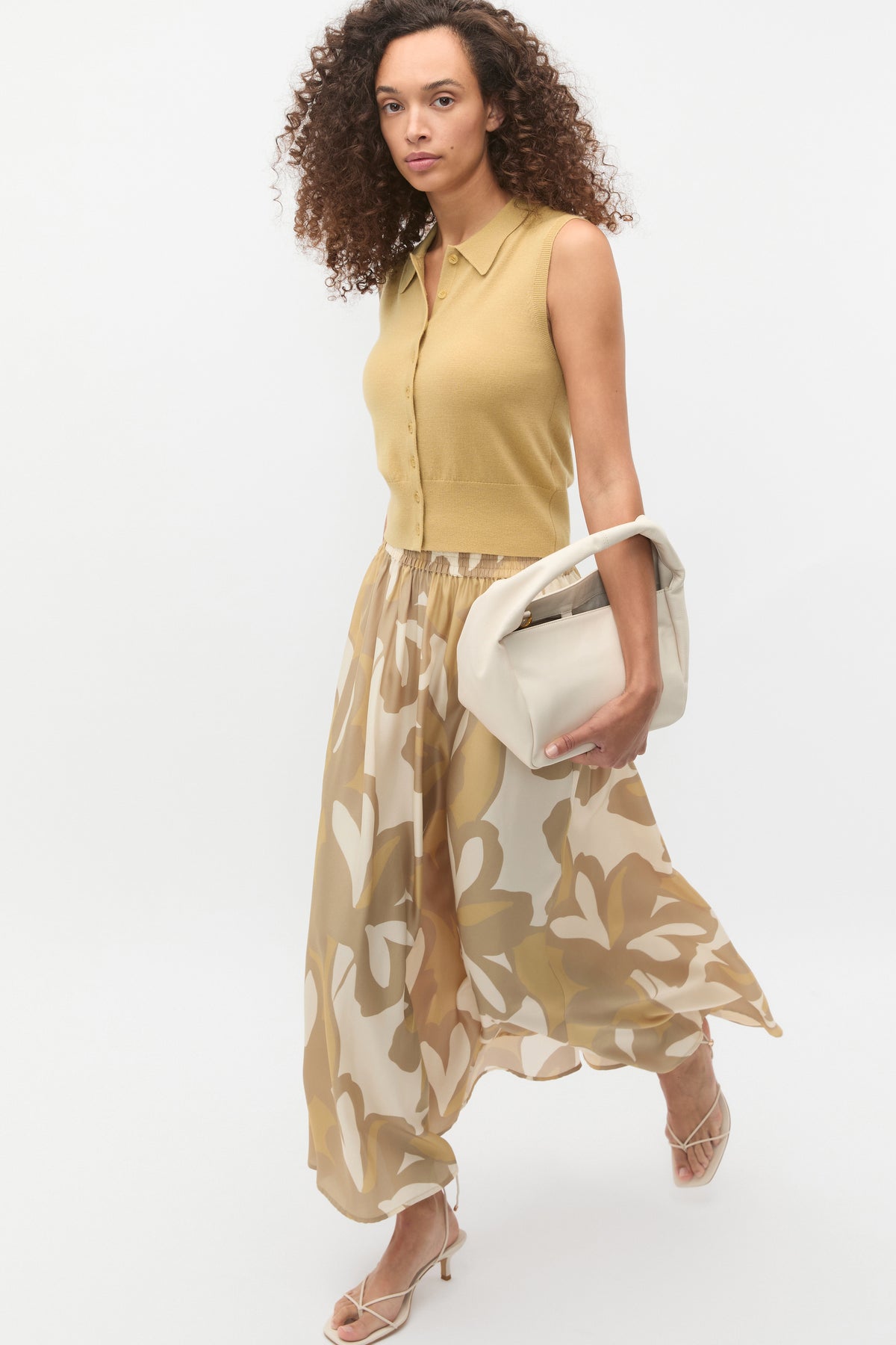 Satin Printed Skirt