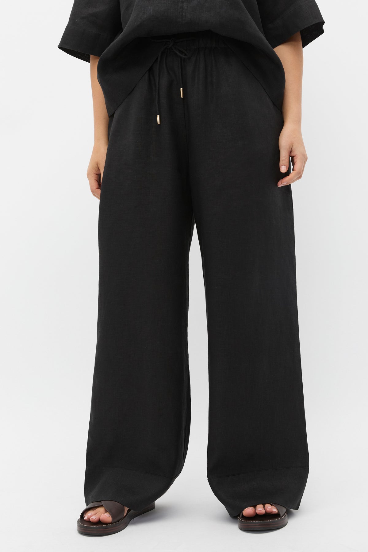 Core Linen Casual Tie Pant
