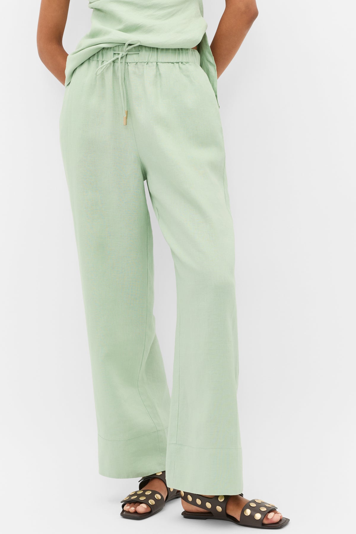 Core Linen Casual Tie Pant