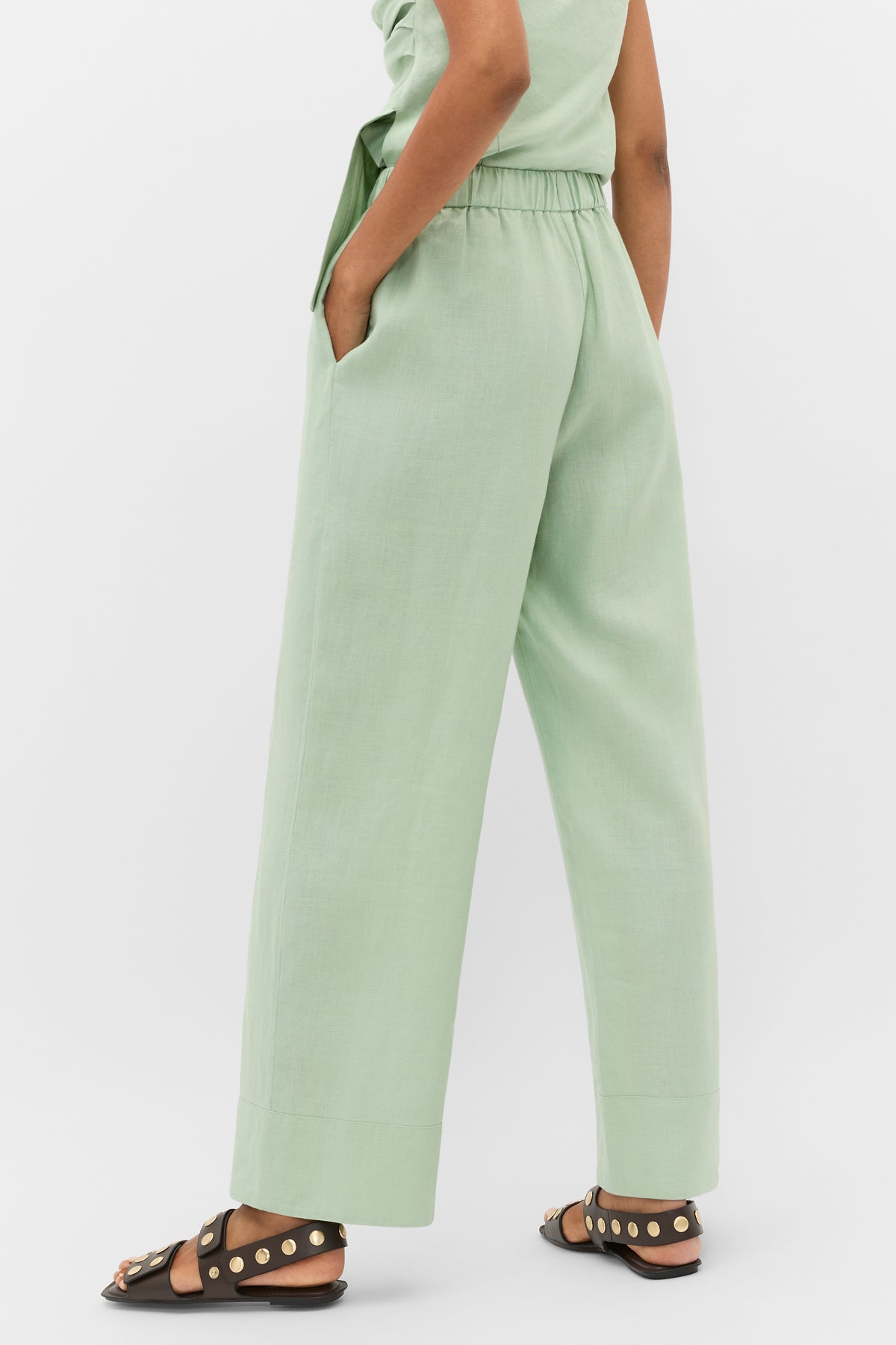 Core Linen Casual Tie Pant