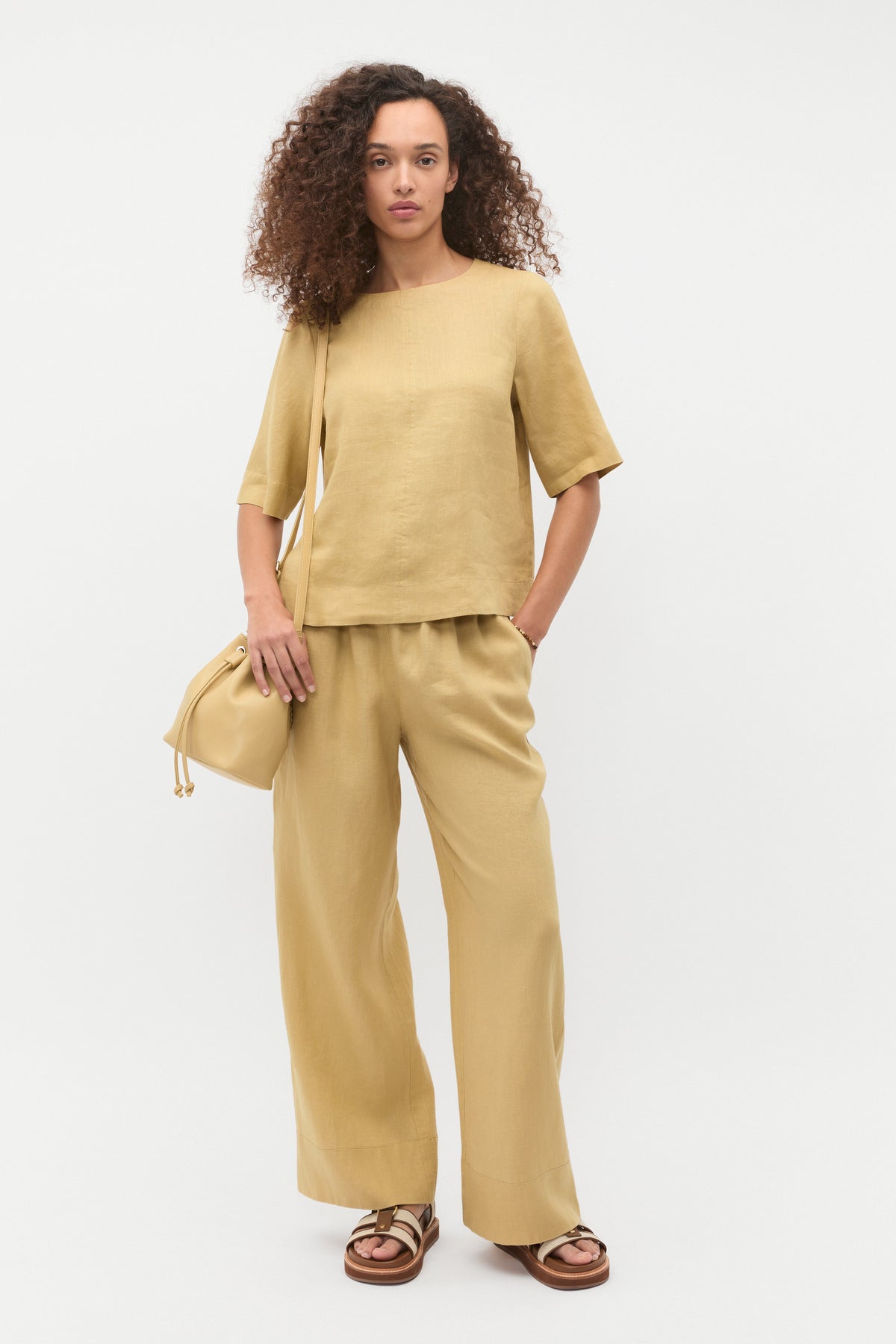Core Linen Casual Tie Pant