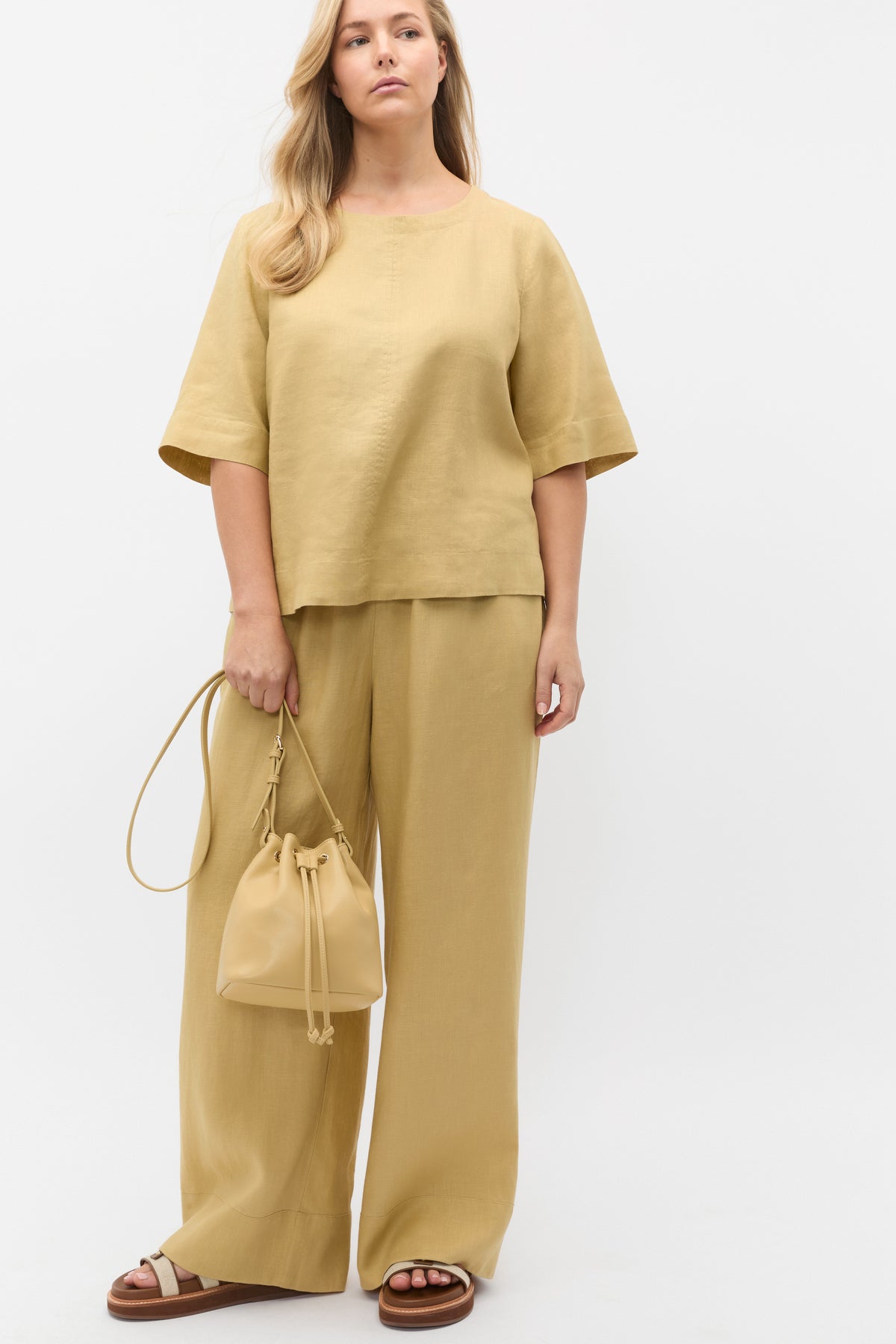 Core Linen Casual Tie Pant