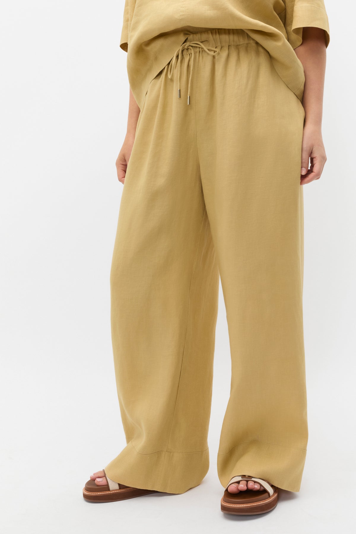 Core Linen Casual Tie Pant