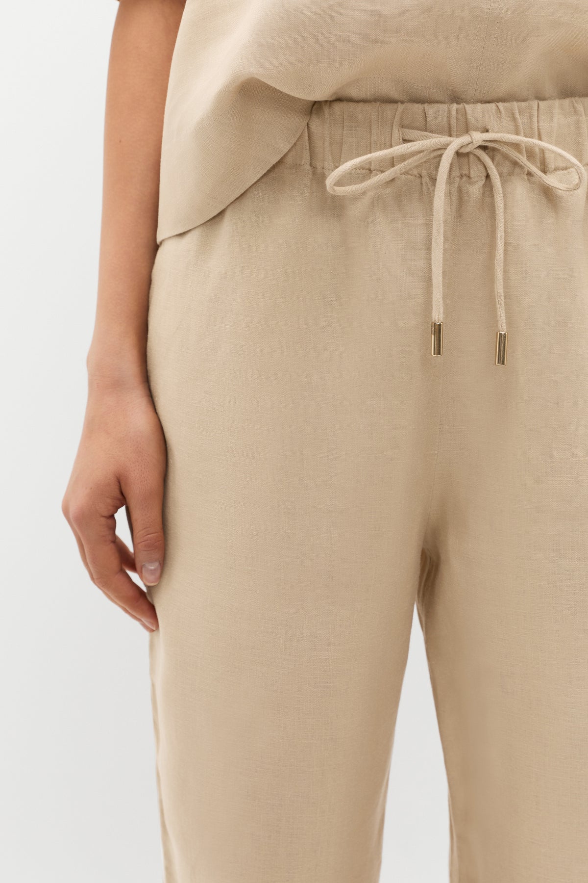Core Linen Casual Tie Pant