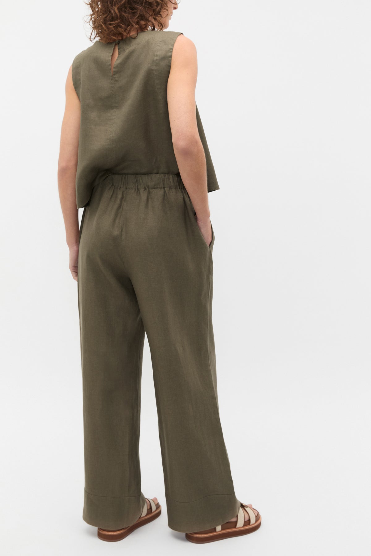Core Linen Casual Tie Pant