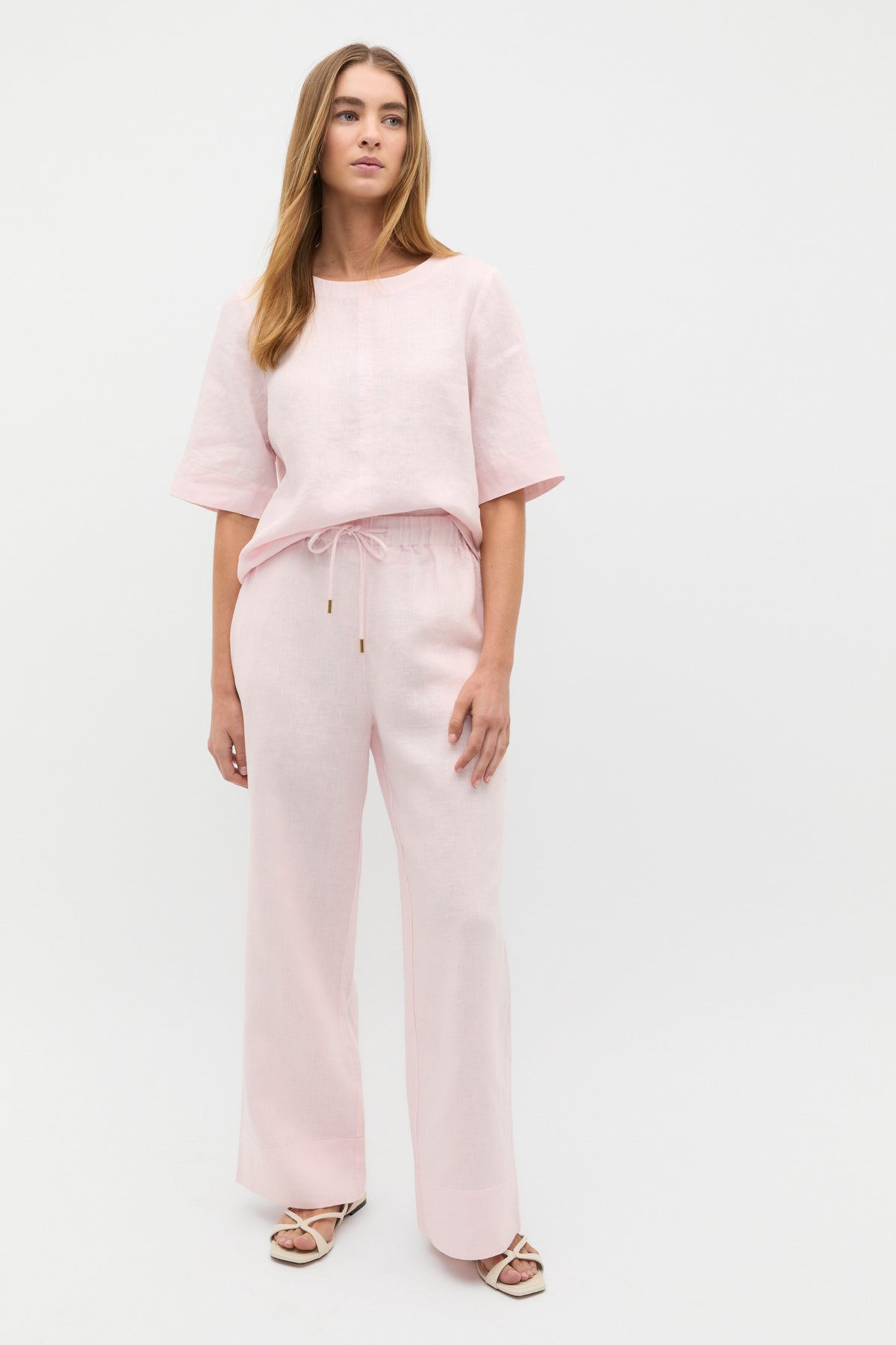Core Linen Casual Tie Pant