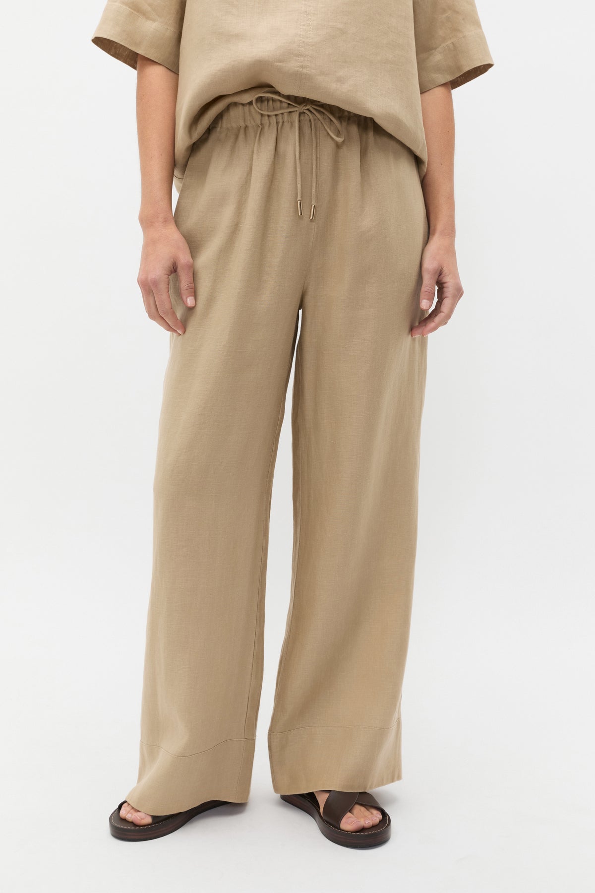 Core Linen Casual Tie Pant