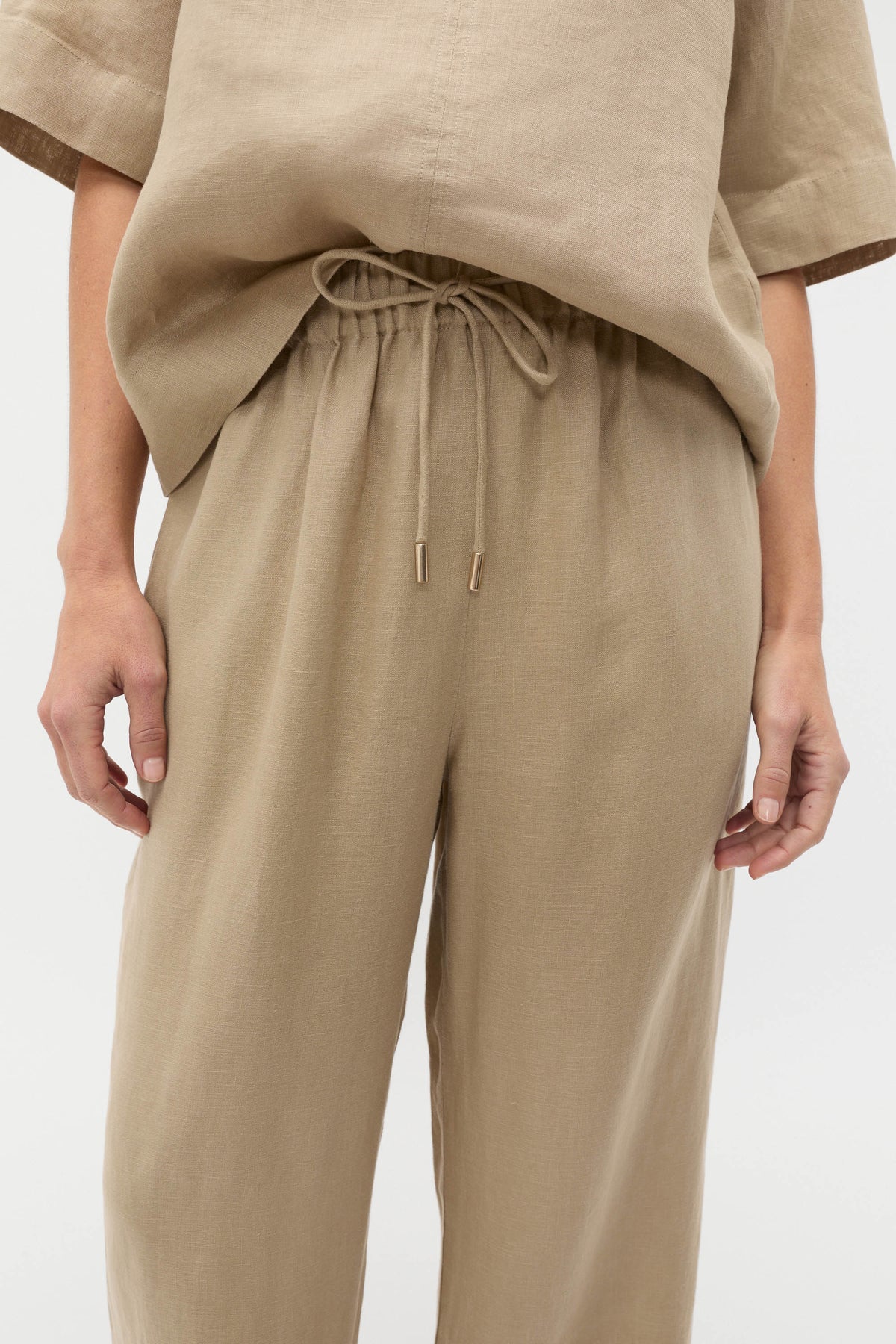 Core Linen Casual Tie Pant