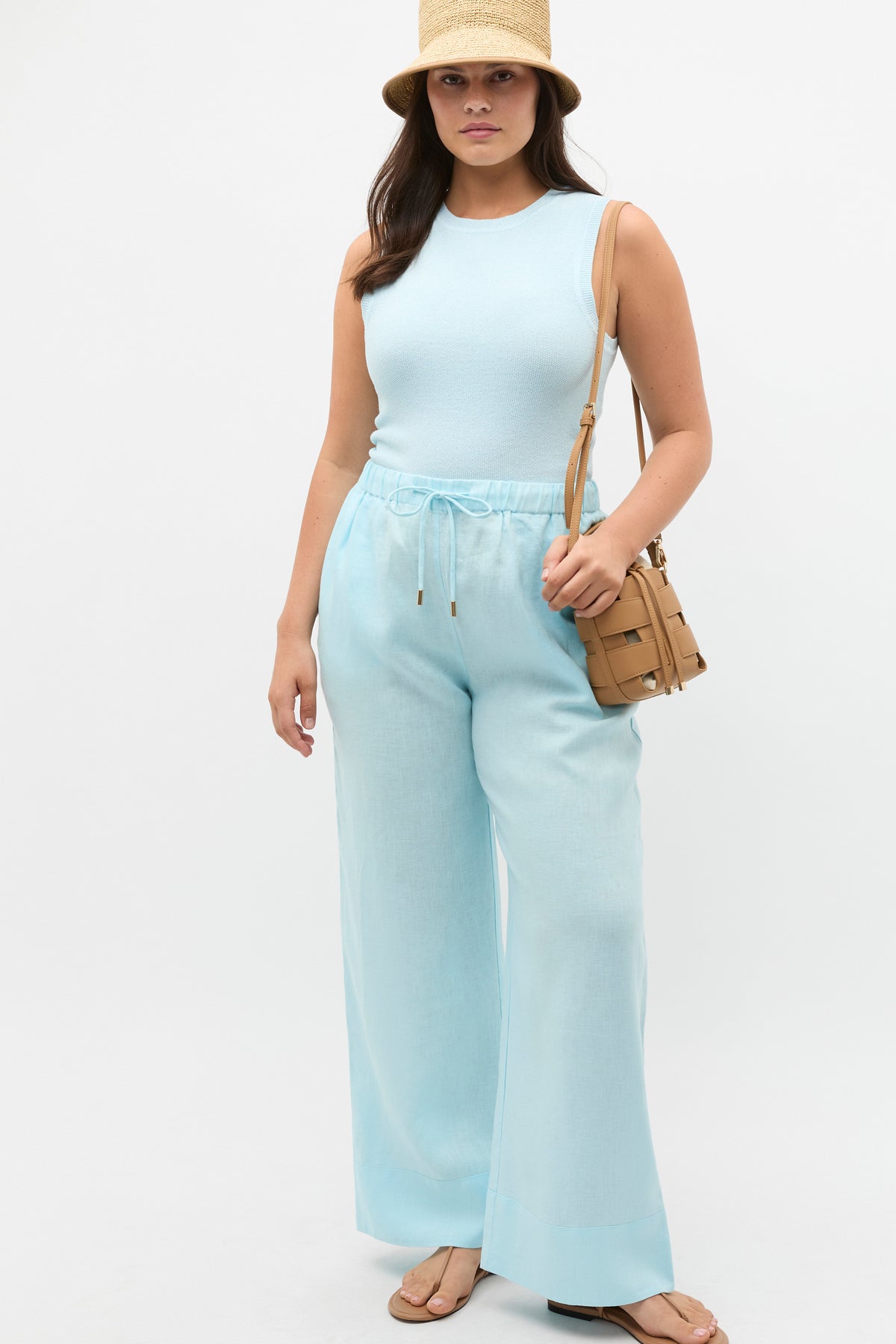 Core Linen Casual Tie Pant