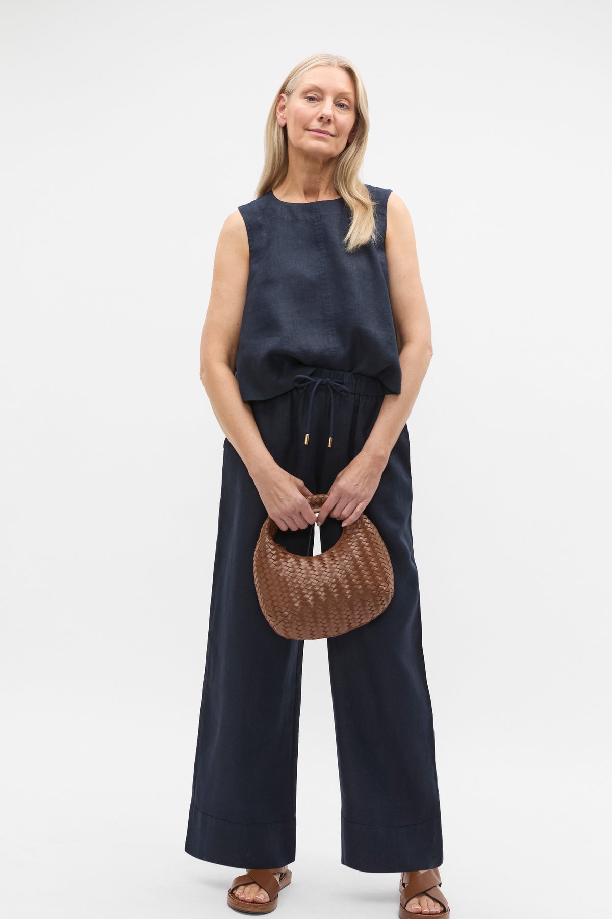 Core Linen Casual Tie Pant
