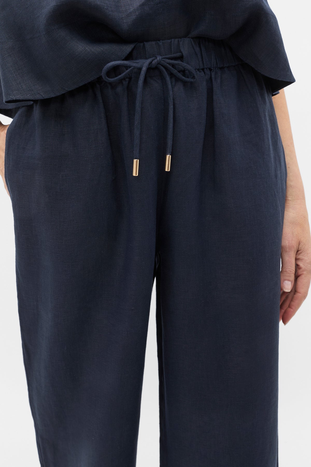 Core Linen Casual Tie Pant