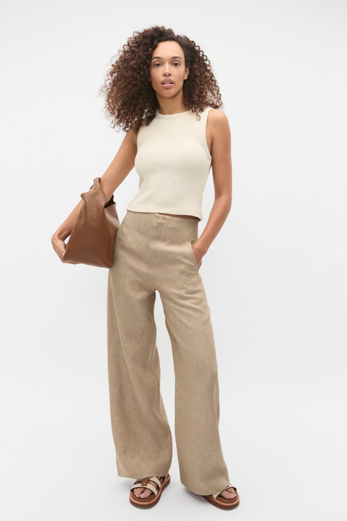 Linen Crossdye Palazzo Pant