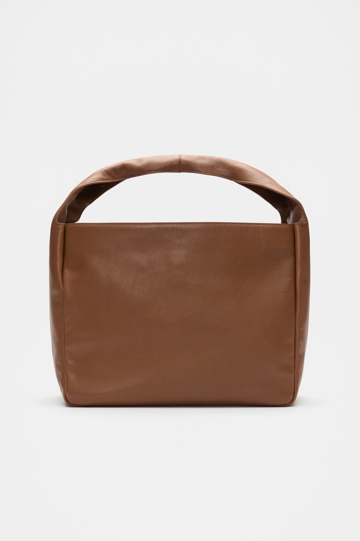 Leather Curved Tote