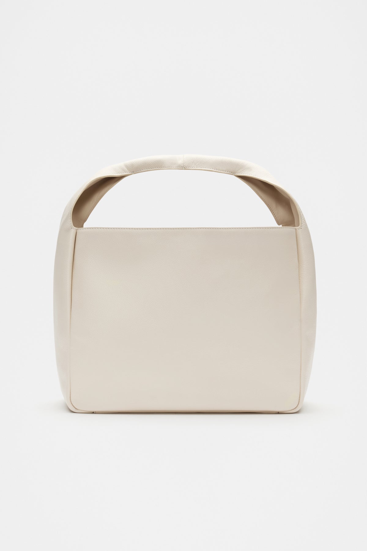 Leather Curved Tote