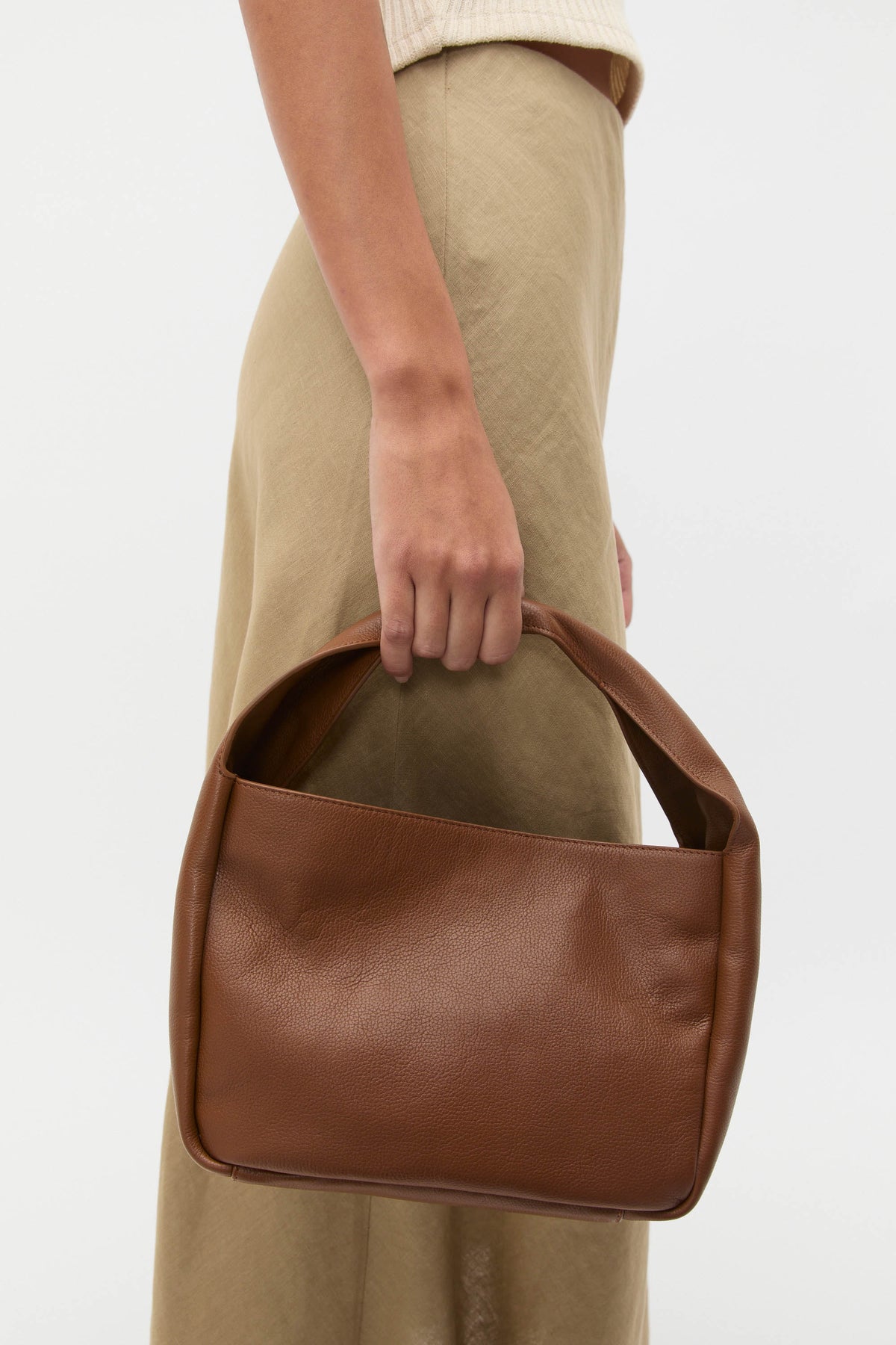 Leather Curved Mini Bag