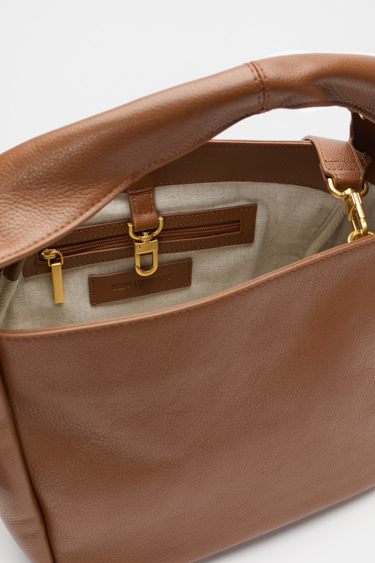 Leather Curved Mini Bag