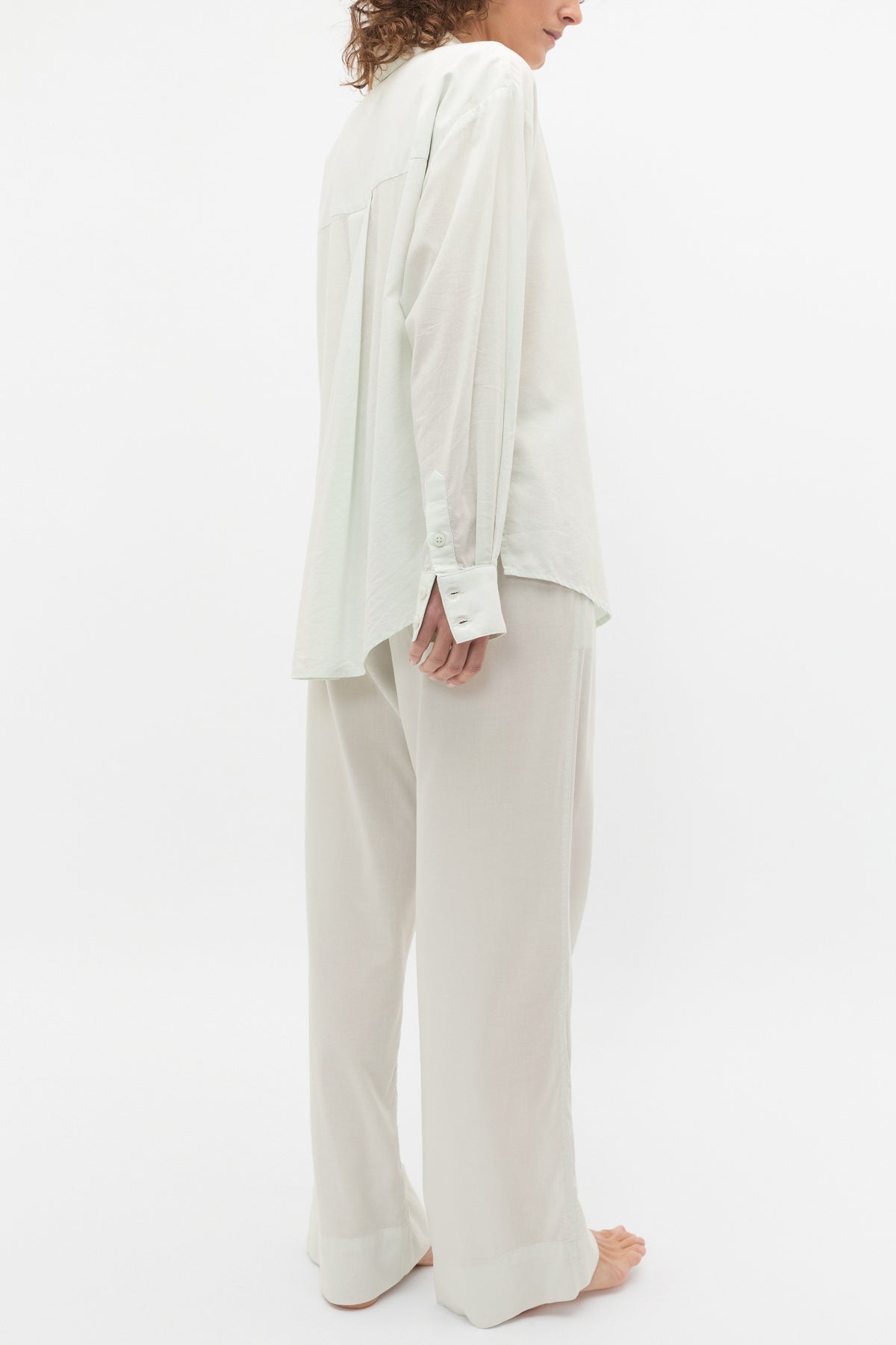 Oversized Voile Long Sleeve and Pant PJ Set