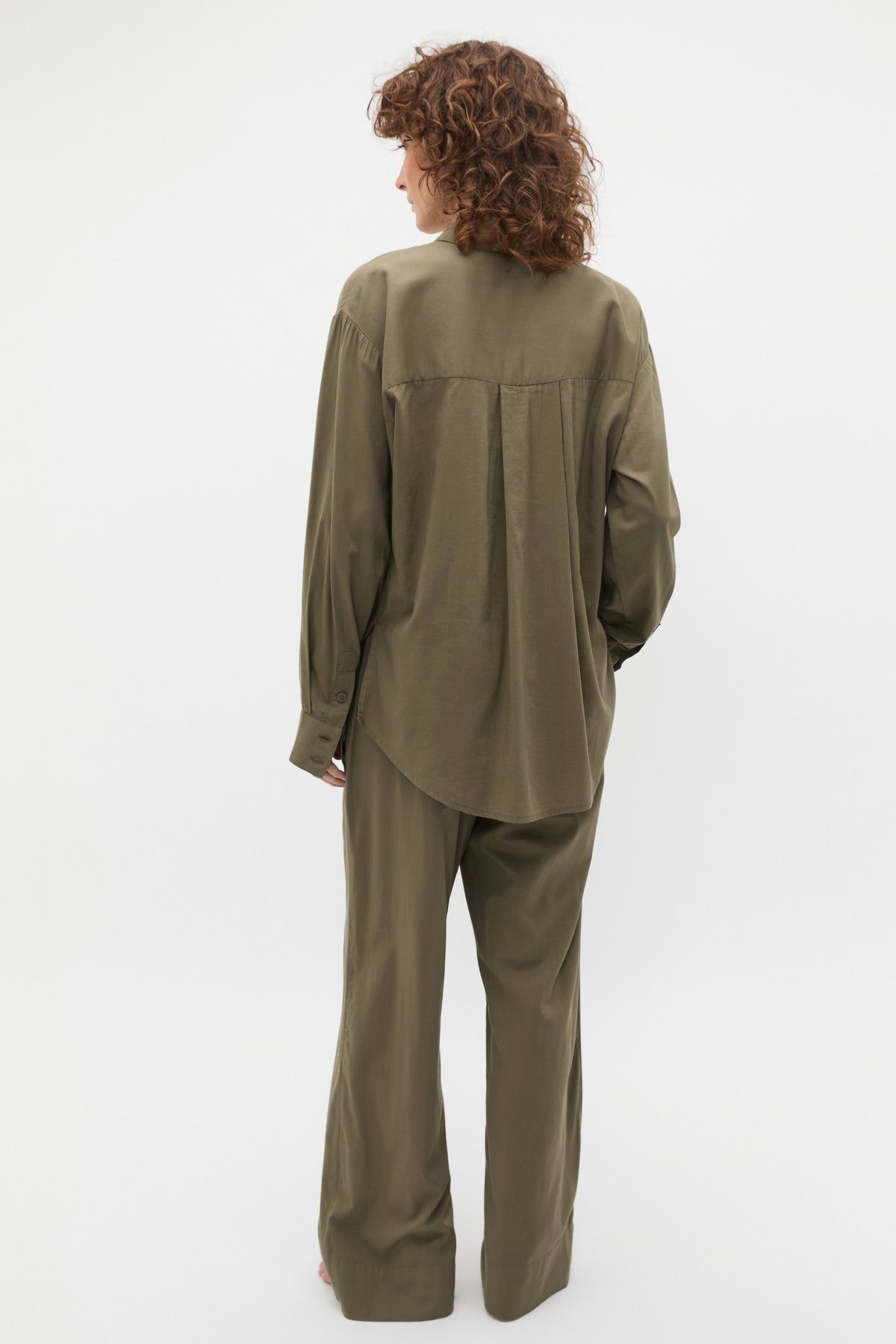 Oversized Voile Long Sleeve and Pant PJ Set