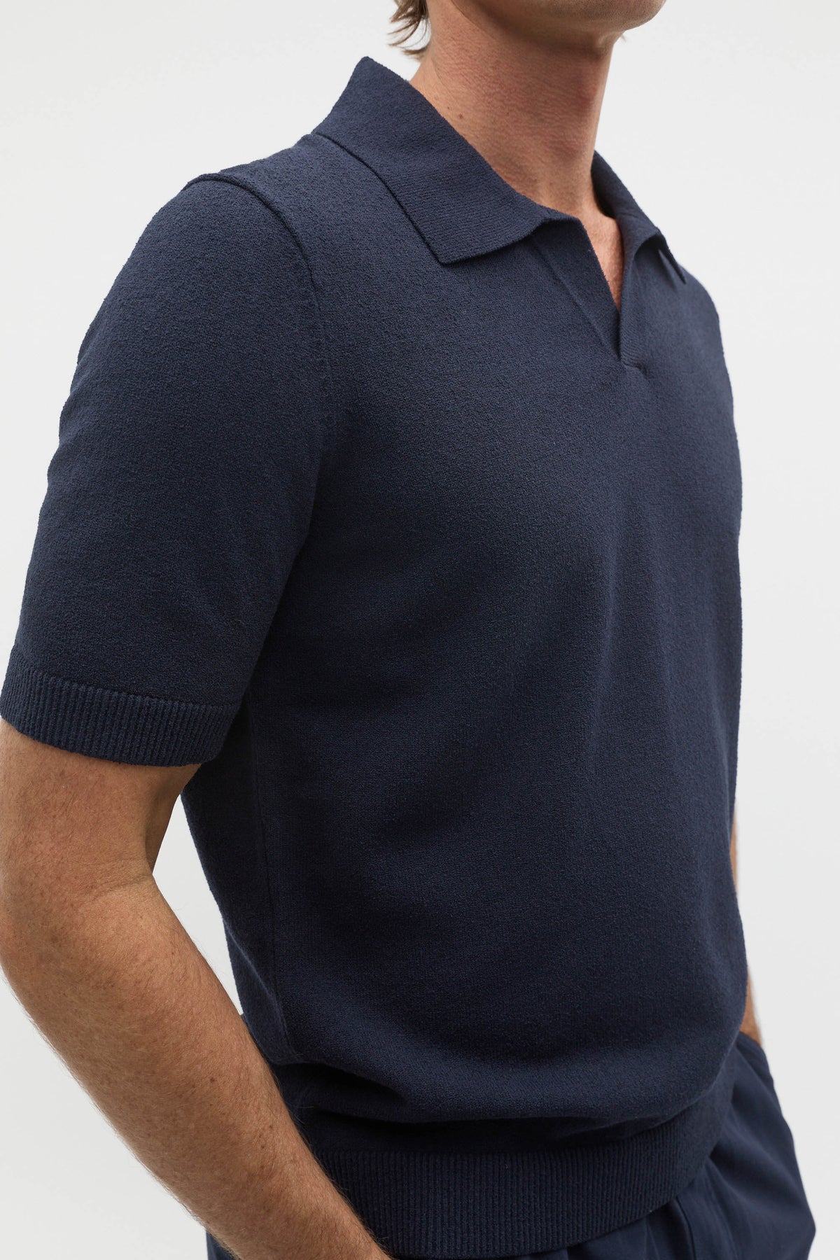 Boucle Knit Trophy Polo