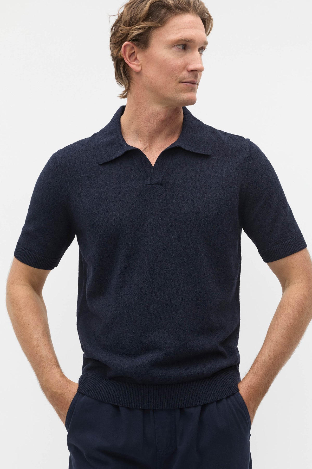 Boucle Knit Trophy Polo