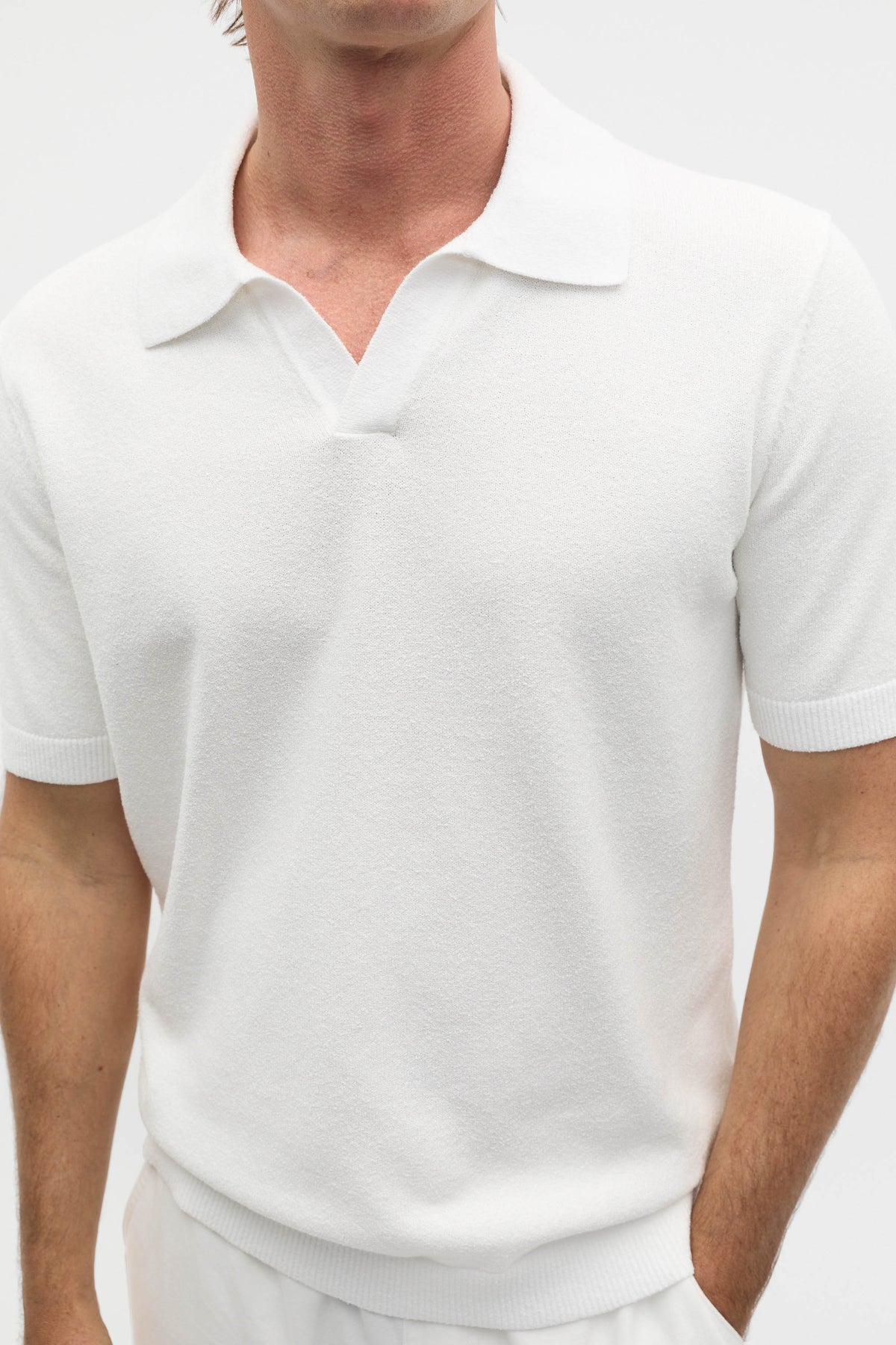 Boucle Knit Trophy Polo