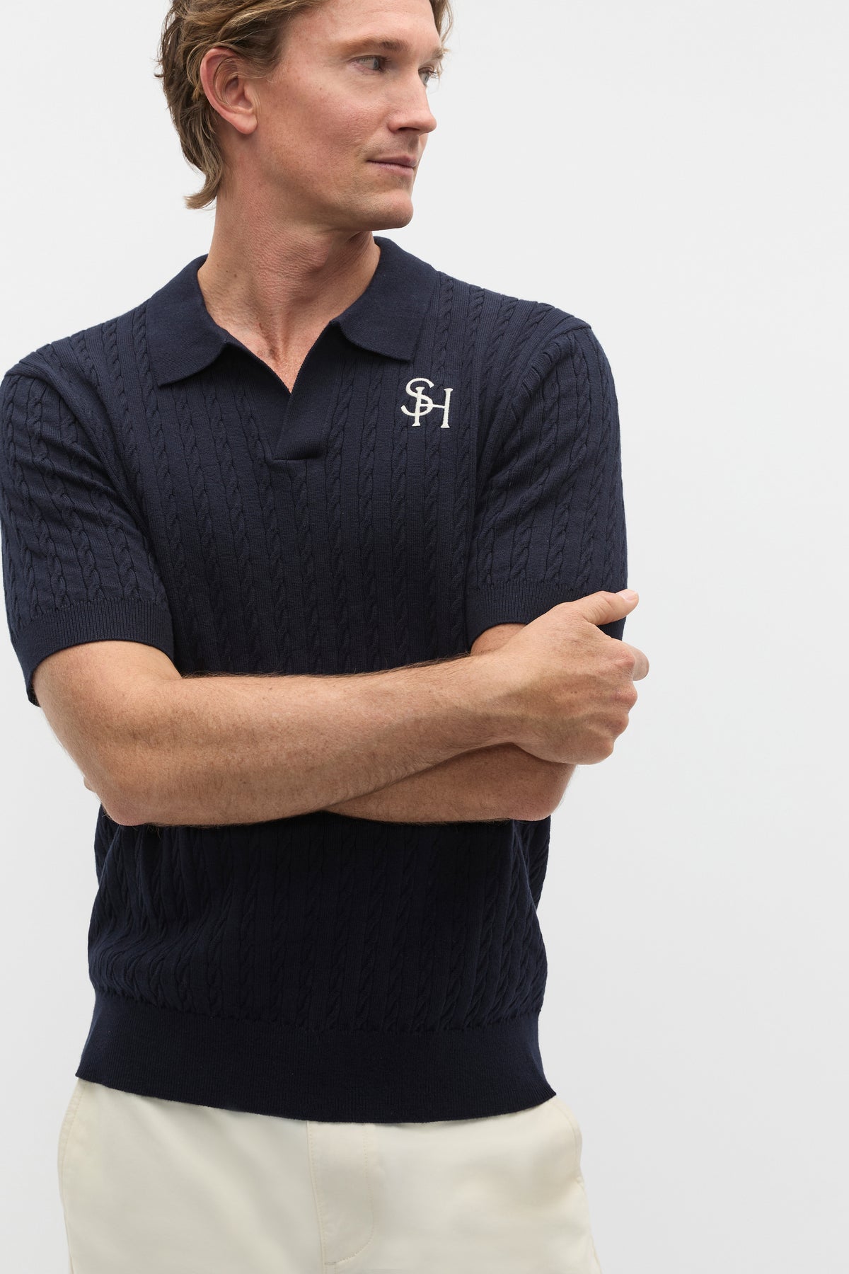 Heritage Cable Knit Trophy Polo
