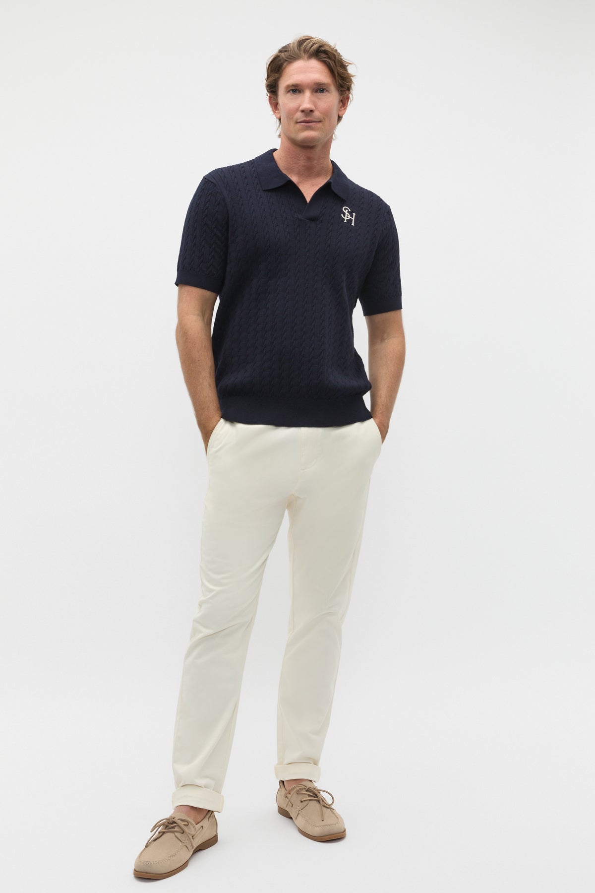 Heritage Cable Knit Trophy Polo