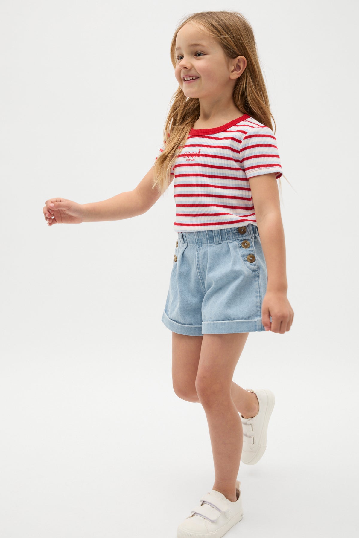 Denim Button Short