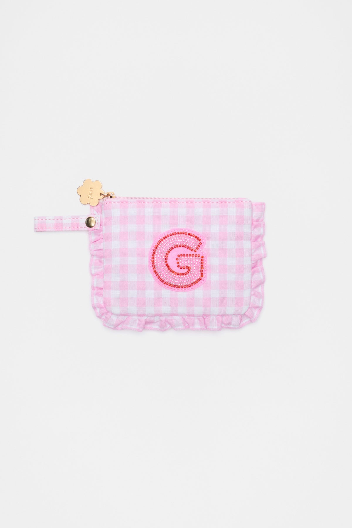 Beaded Initial Purse