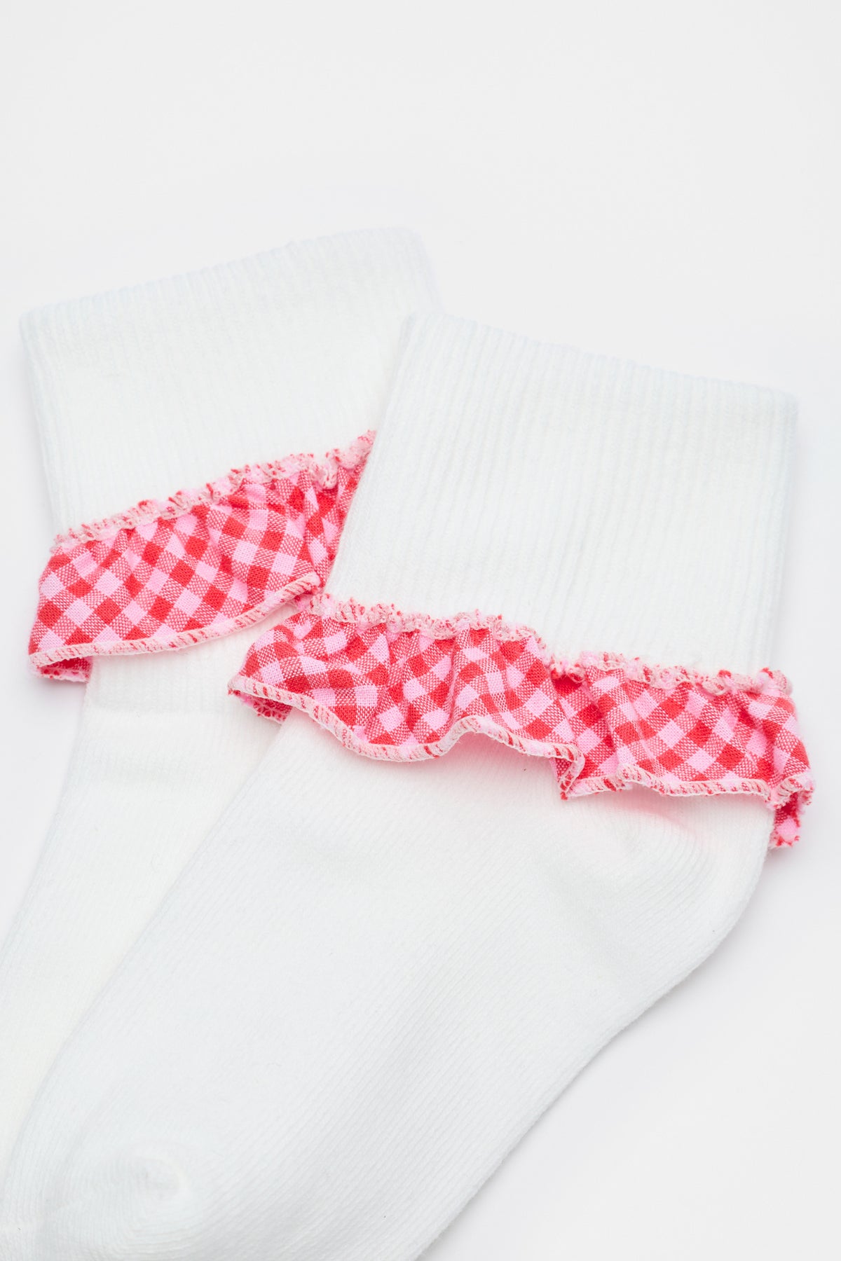 Gingham Frill Sock