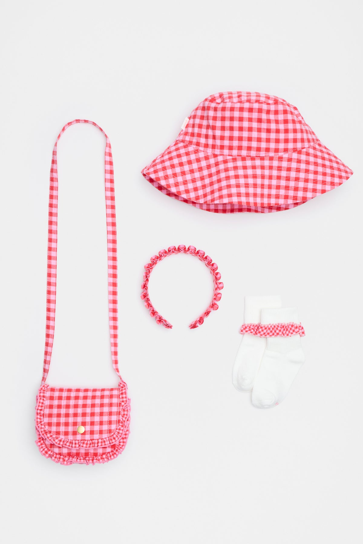 Gingham Frill Sock