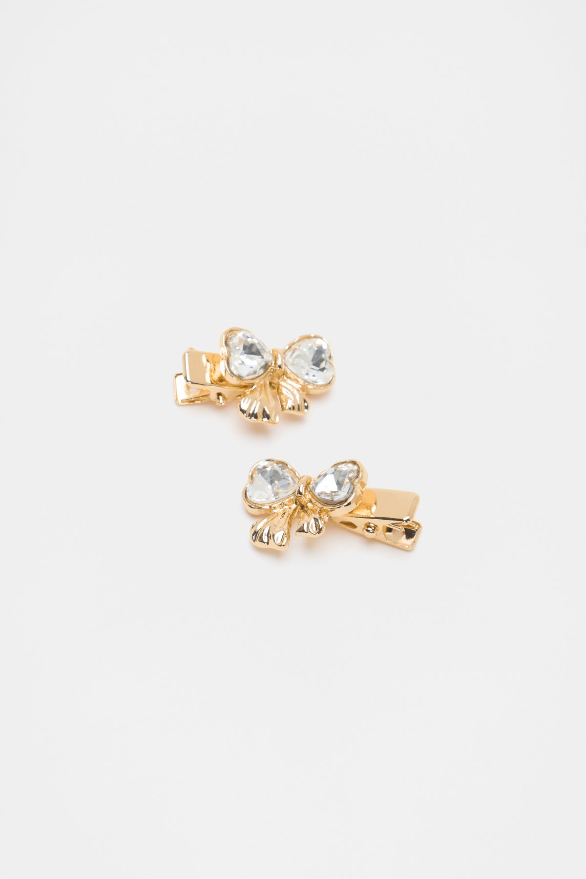 Crystal Bow Duck Clips