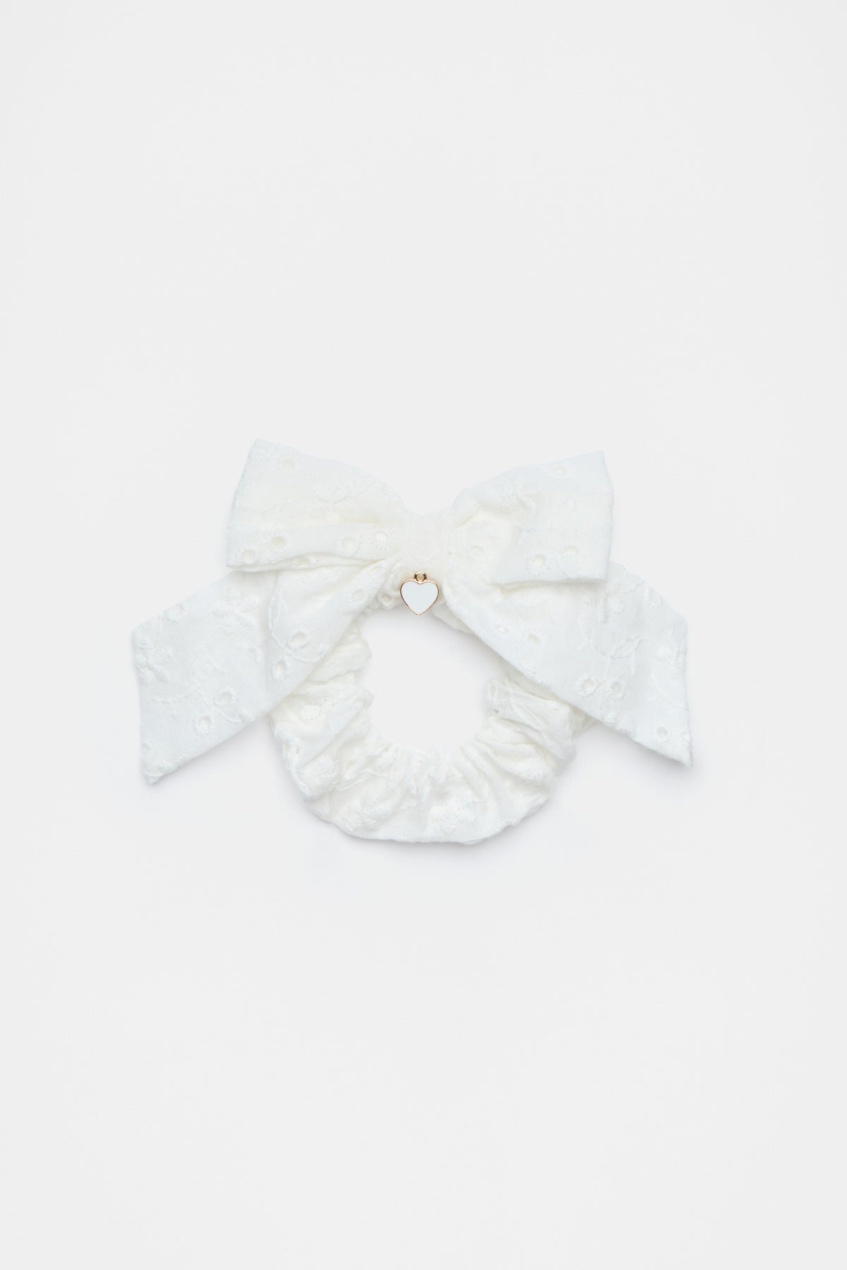 Broderie Charm Bow Scrunchies