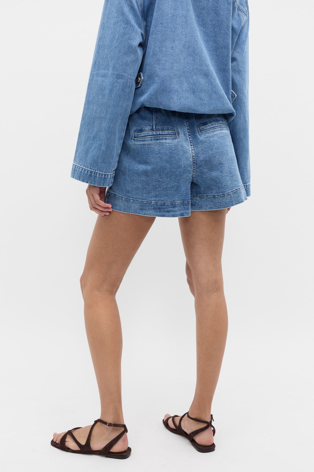 Core Denim Gathered Short