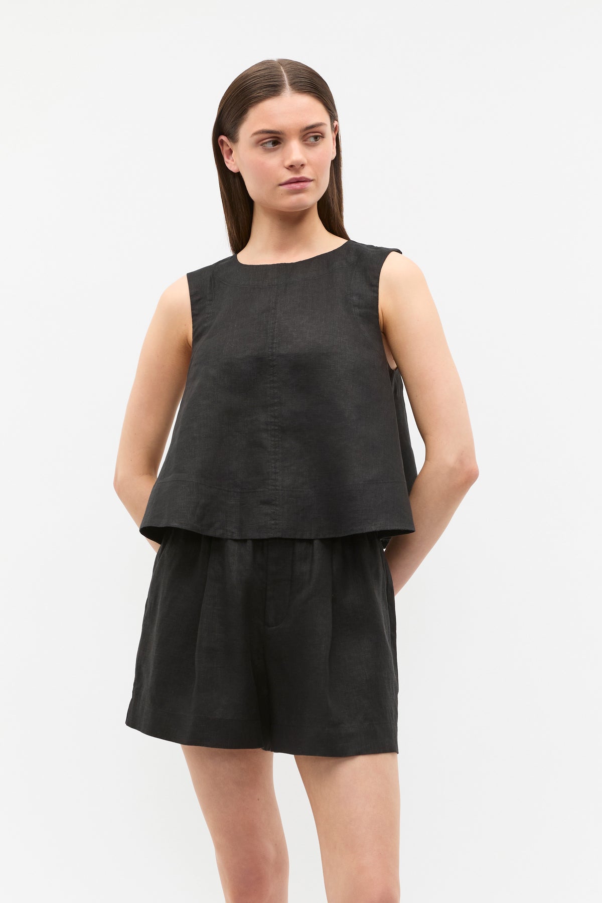 Core Linen Shell Top