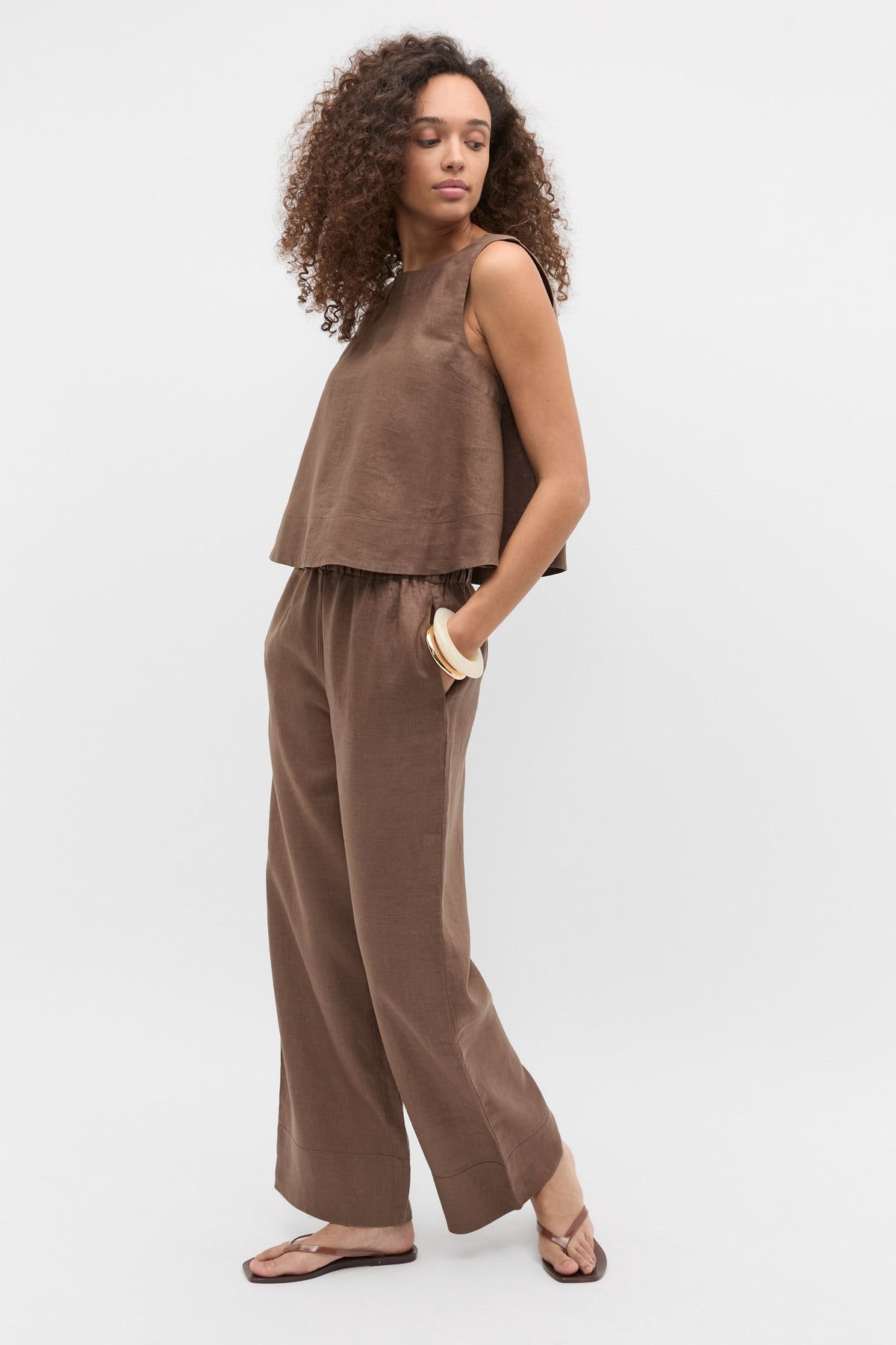 Core Linen Shell Top