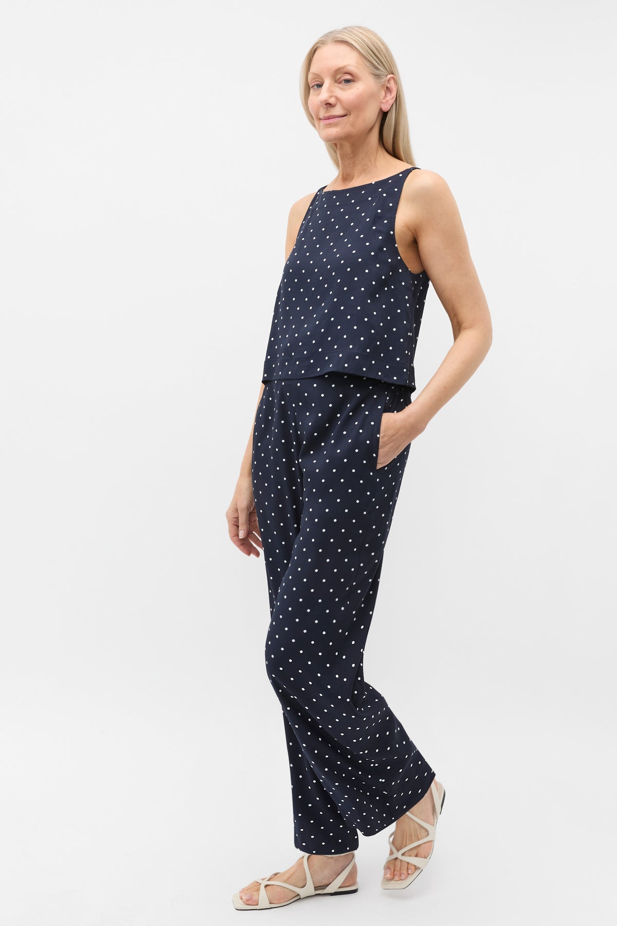 Spot Print Shell Top