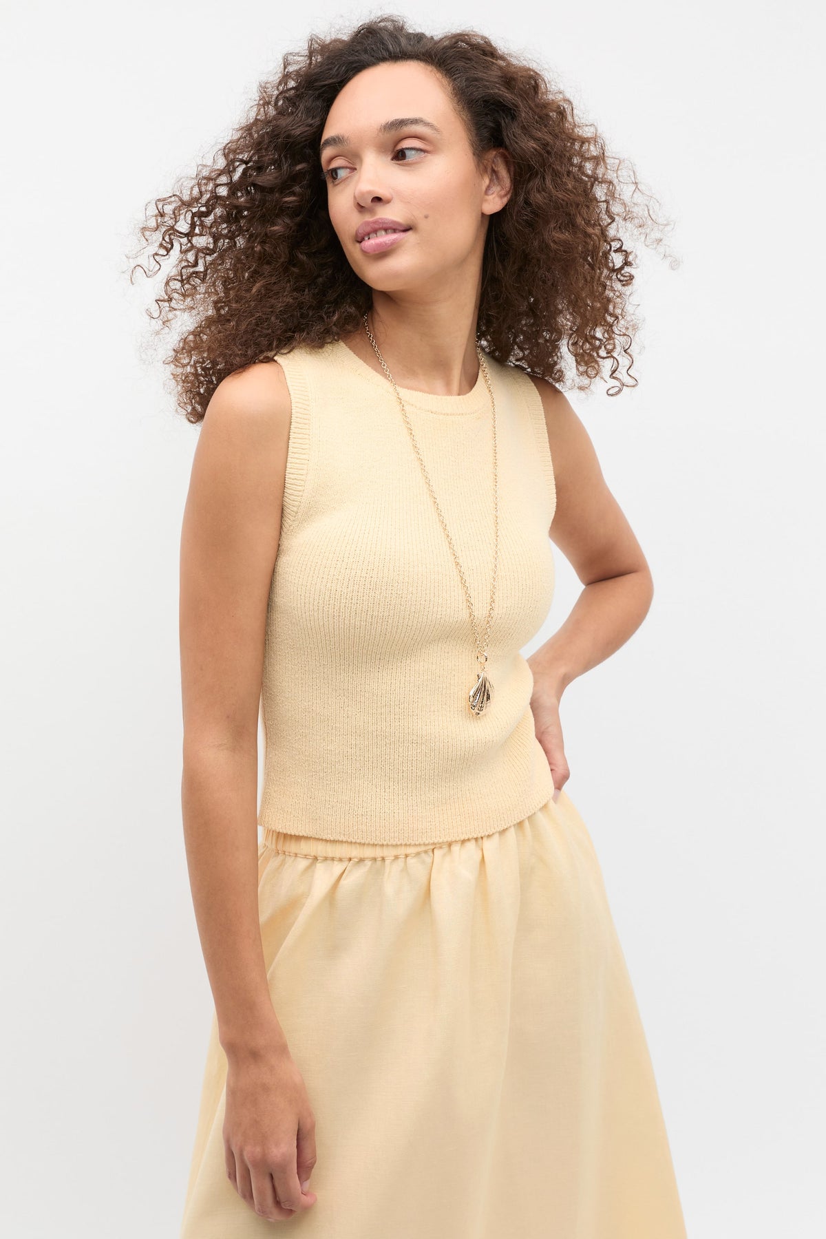 Textured Cotton Knit Top