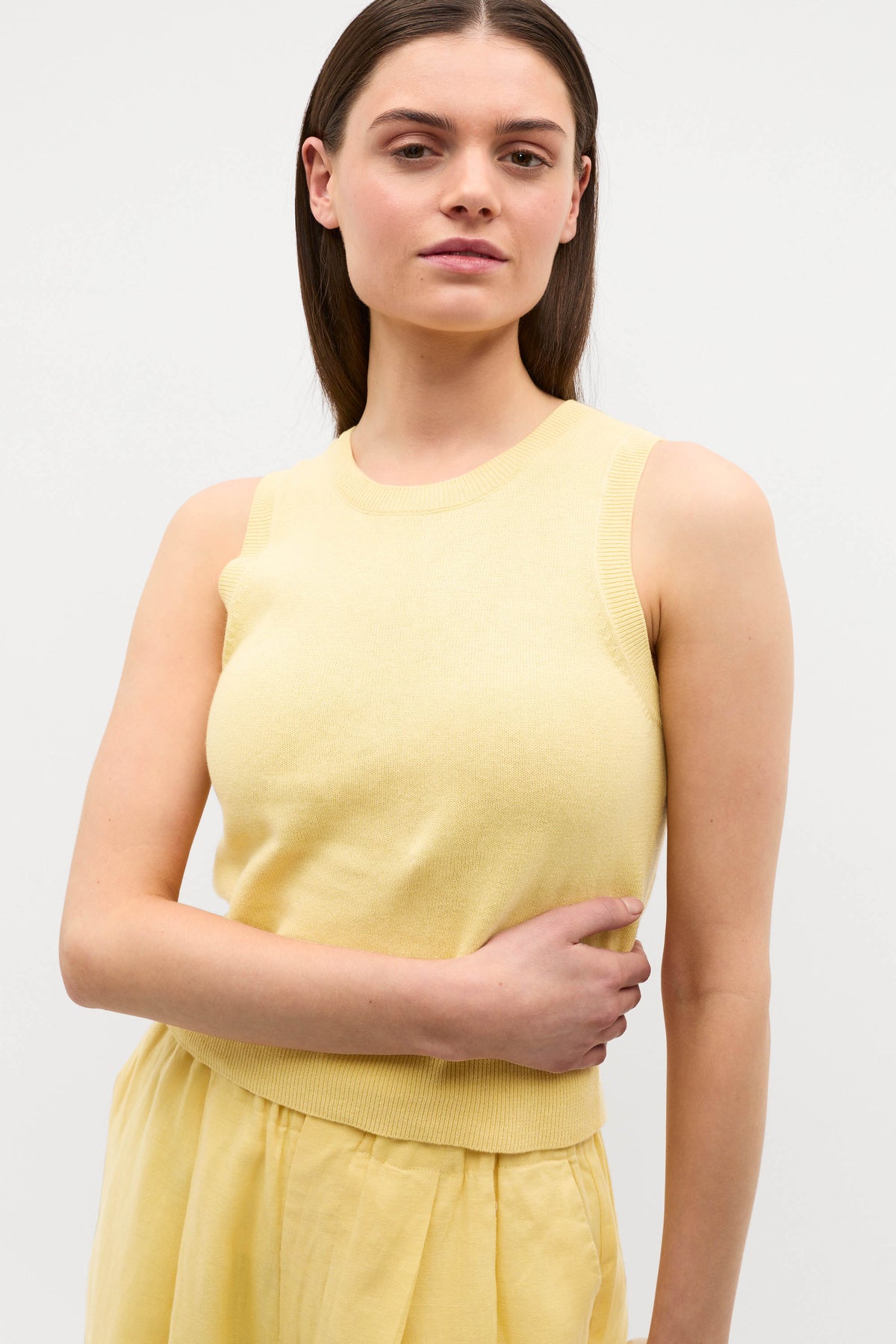 Linen Blend Knit Top