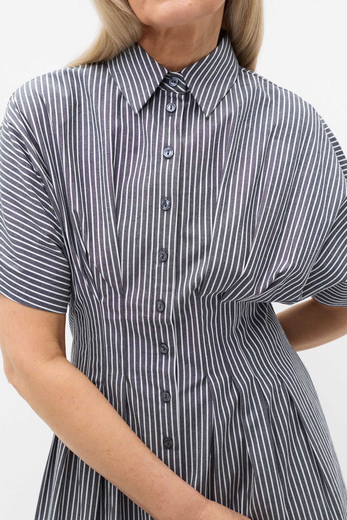 Poplin Stripe Shirt Dress