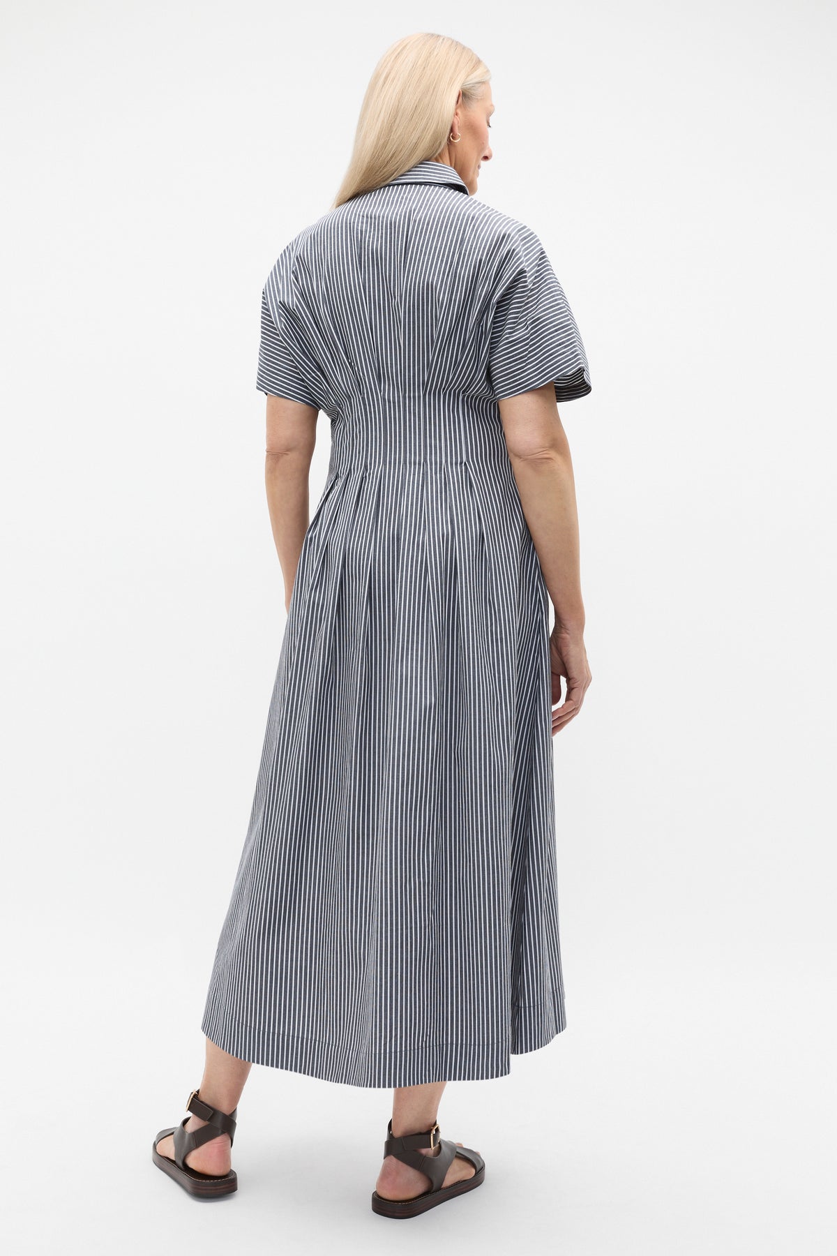 Poplin Stripe Shirt Dress