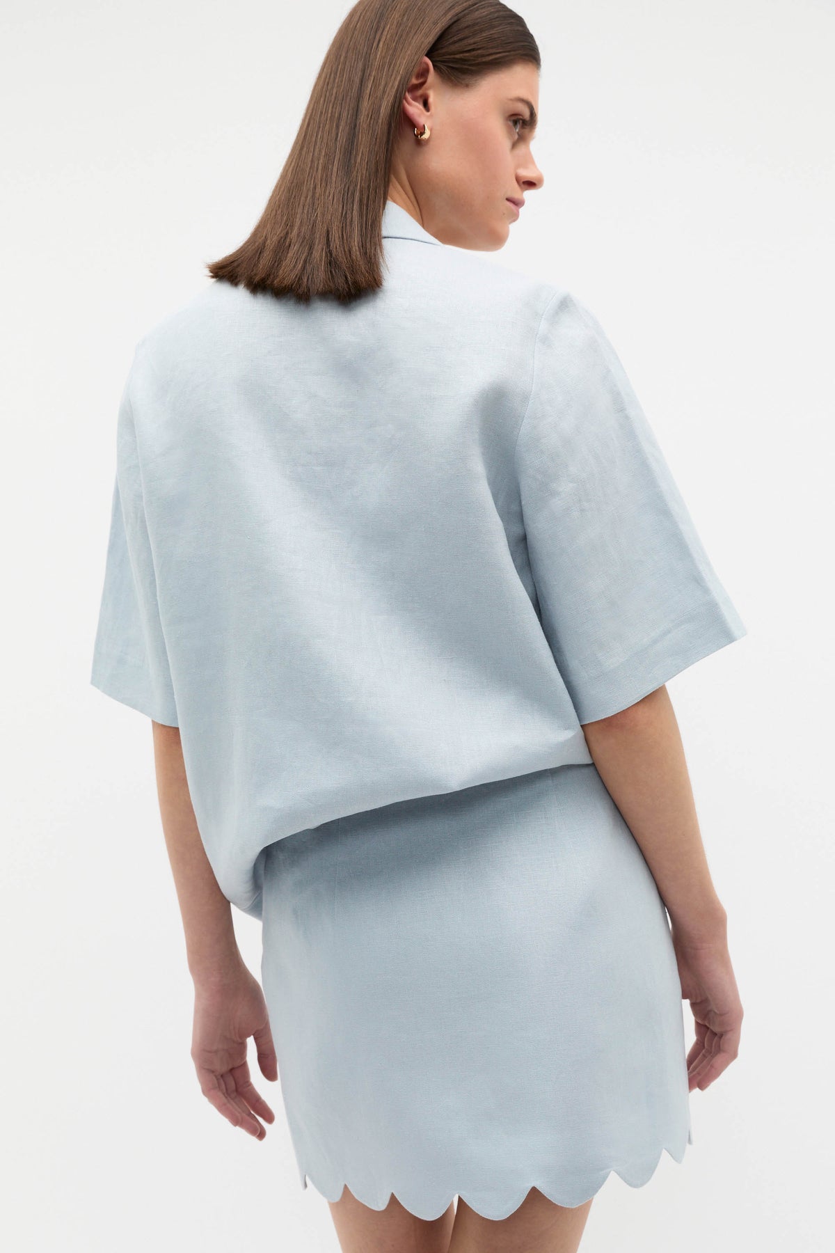 Linen Scallop Skirt