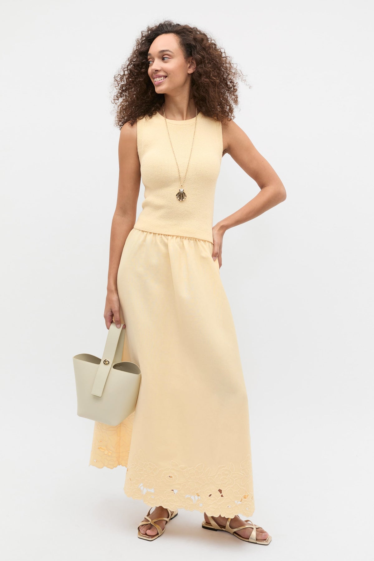 Cutwork Midi Skirt