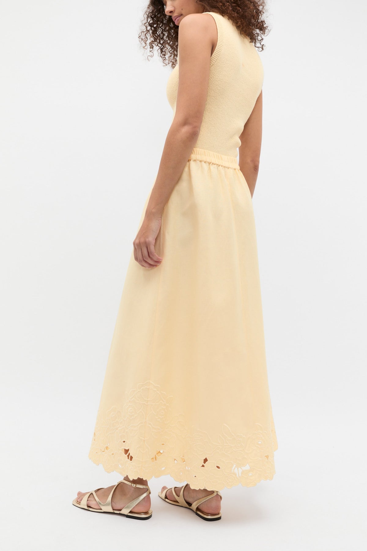 Cutwork Midi Skirt