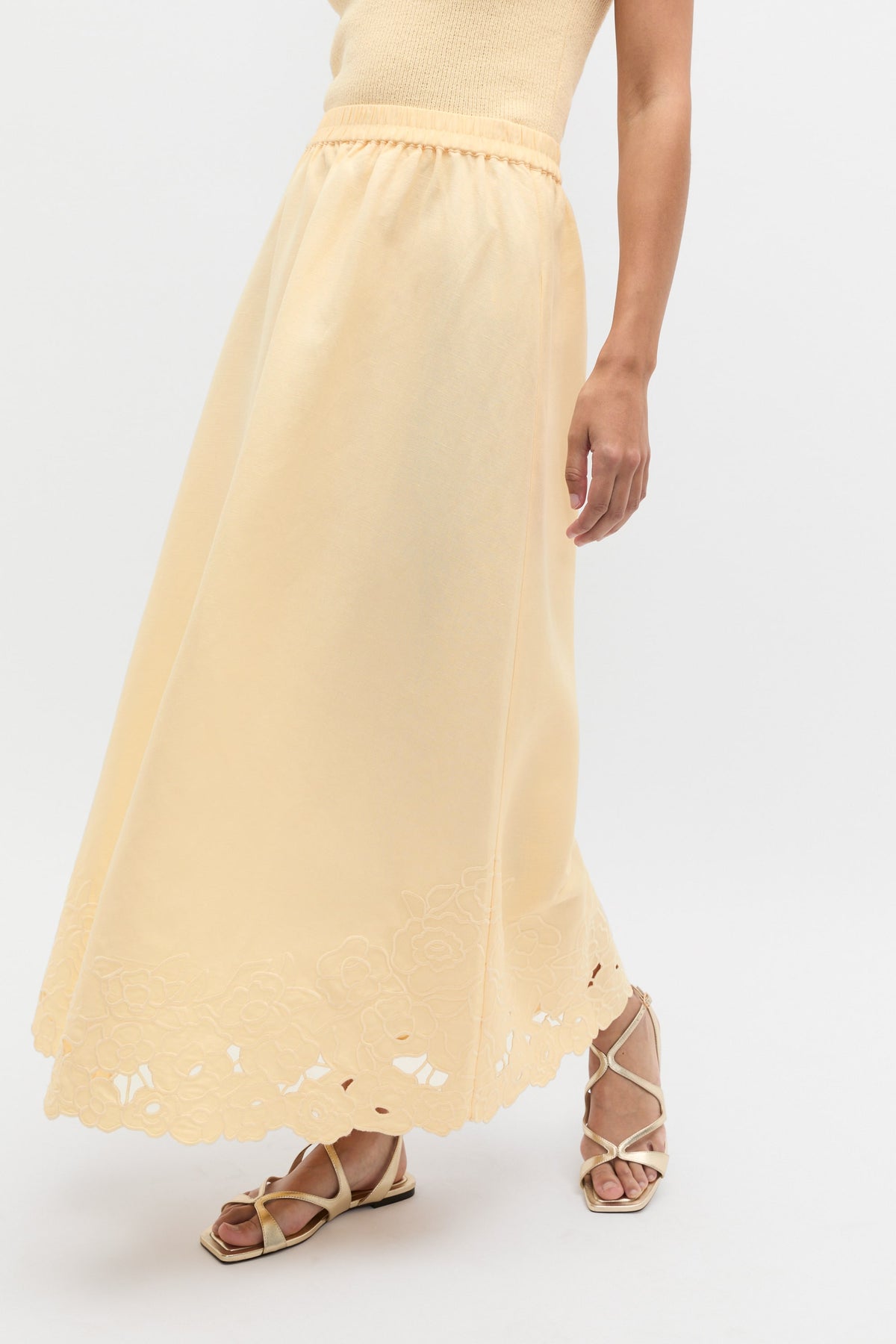 Cutwork Midi Skirt