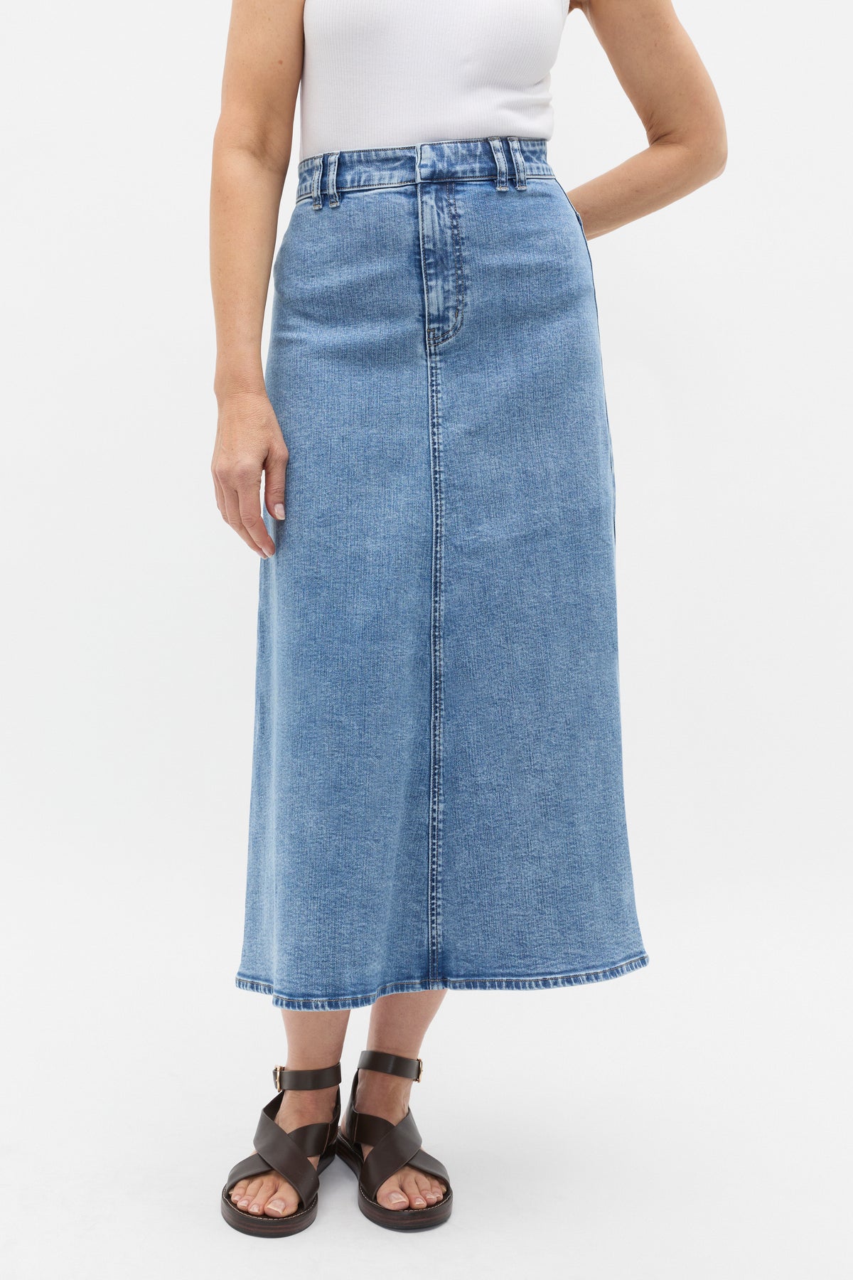 Denim Circle Skirt