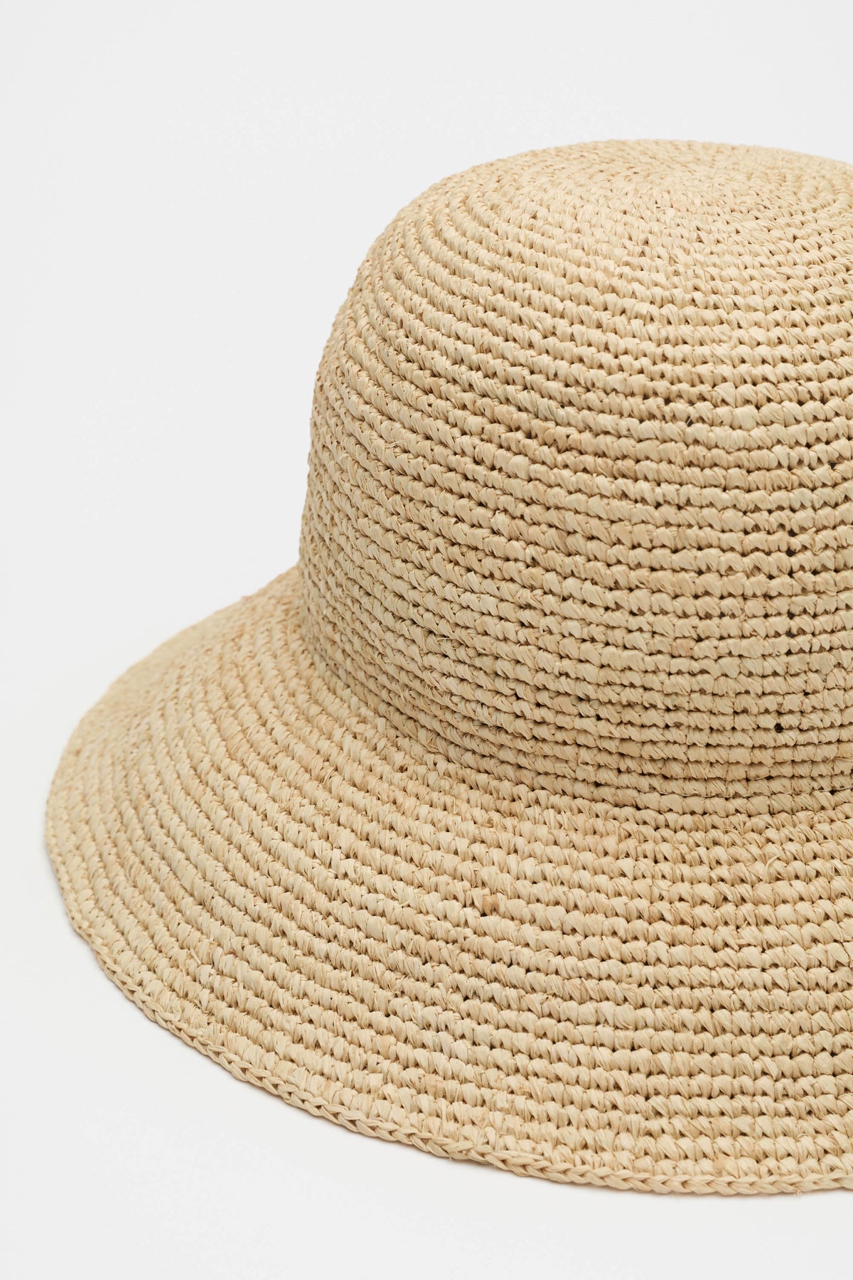 Raffia Rounded Bucket Hat