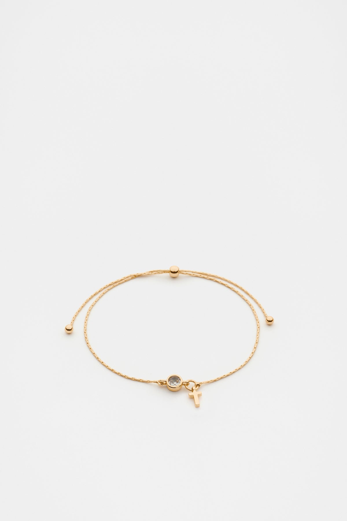 Stone Drop Initial Bracelet